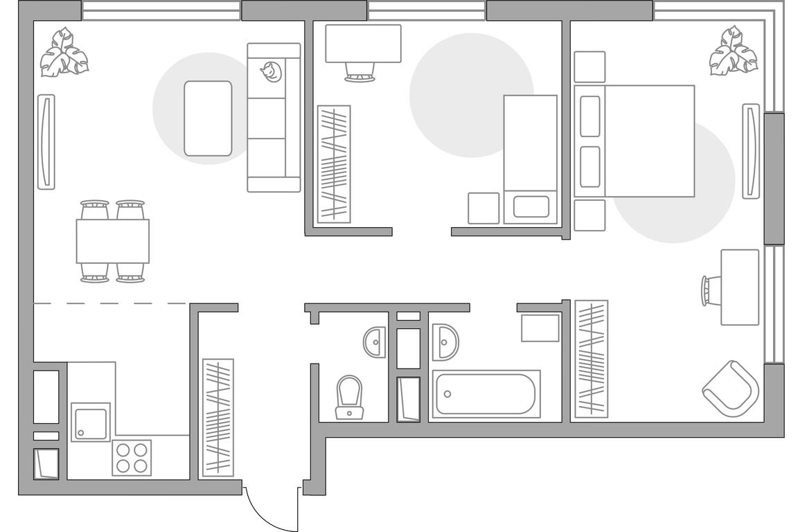 2-BD Apartment Sale, 58.6 sq. m. at Innovatsiya, bulvar Eynshteyna, 1, Urban-Type Settlement of Novoivanovskoe, Odintsovskiy City District, Moscow Region, Russia #1 2-BD Apartment Sale, 58.6 sq. m. at Innovatsiya, bulvar Eynshteyna, 1, Urban-Type Settlement of Novoivanovskoe, Odintsovskiy City District, Moscow Region, Russia #1