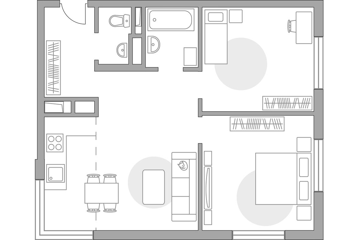 2-BD Apartment Sale, 58.2 sq. m. at Innovatsiya, bulvar Eynshteyna, 1, Urban-Type Settlement of Novoivanovskoe, Odintsovskiy City District, Moscow Region, Russia #1 2-BD Apartment Sale, 58.2 sq. m. at Innovatsiya, bulvar Eynshteyna, 1, Urban-Type Settlement of Novoivanovskoe, Odintsovskiy City District, Moscow Region, Russia #1