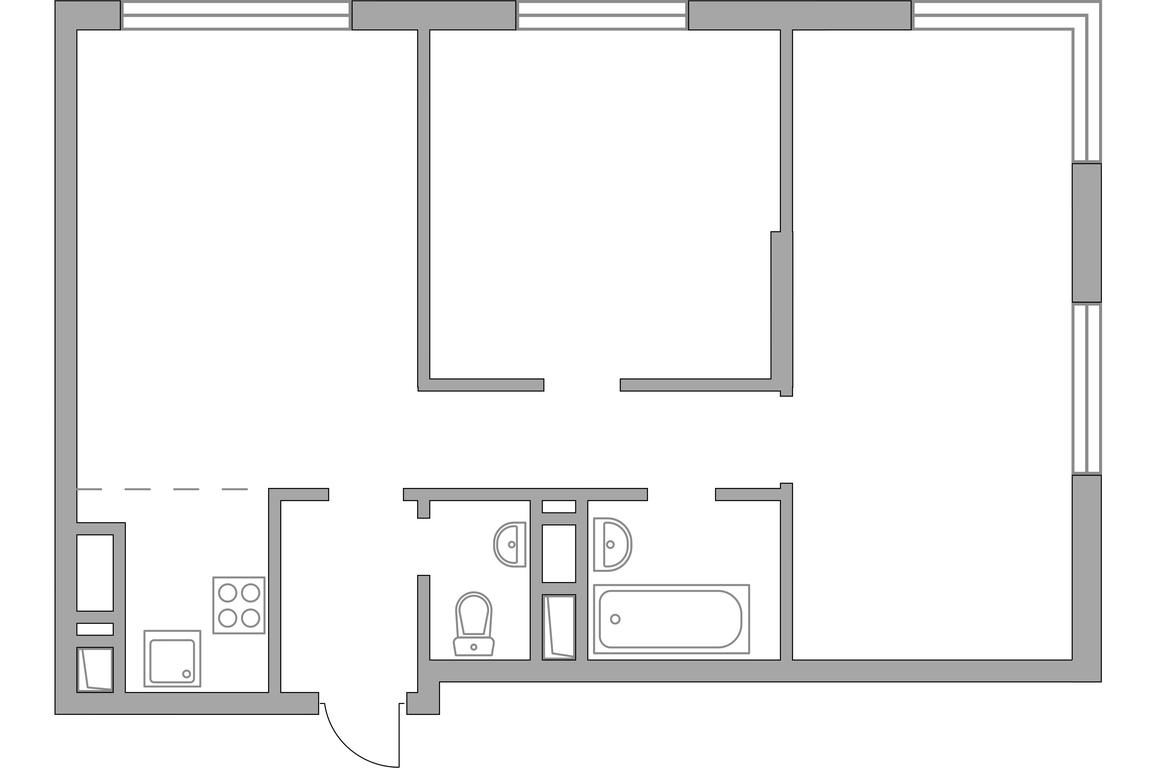 2-BD Apartment Sale, 58.6 sq. m. at Innovatsiya, bulvar Eynshteyna, 1, Urban-Type Settlement of Novoivanovskoe, Odintsovskiy City District, Moscow Region, Russia #1
