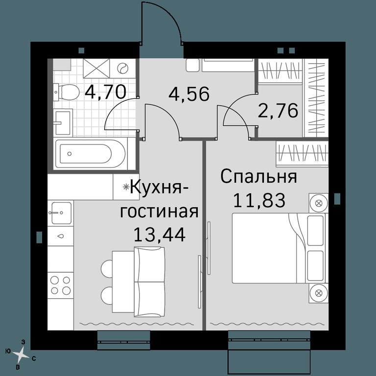 1-BD Apartment Sale, 37.29 sq. m. at Zhavoronki Club, zhiloy kompleks Akkord Smart-kvartal, Mitkino Village, Odintsovskiy City District, Moscow Region, Russia #1 1-BD Apartment Sale, 37.29 sq. m. at Zhavoronki Club, zhiloy kompleks Akkord Smart-kvartal, Mitkino Village, Odintsovskiy City District, Moscow Region, Russia #1