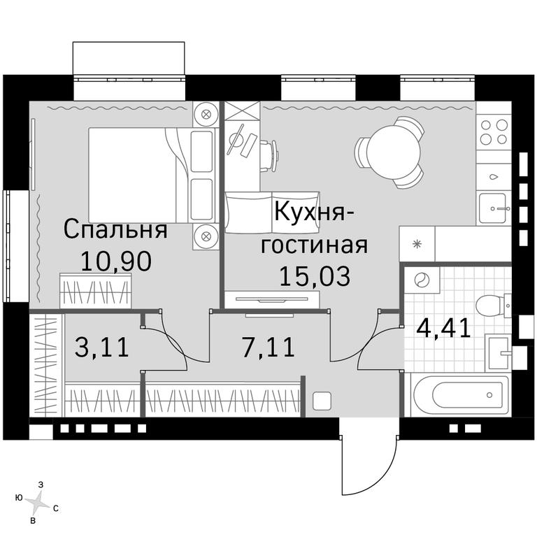 1-BD Apartment Sale, 40.56 sq. m. at Zhavoronki Club, zhiloy kompleks Akkord Smart-kvartal, Mitkino Village, Odintsovskiy City District, Moscow Region, Russia #1 1-BD Apartment Sale, 40.56 sq. m. at Zhavoronki Club, zhiloy kompleks Akkord Smart-kvartal, Mitkino Village, Odintsovskiy City District, Moscow Region, Russia #1