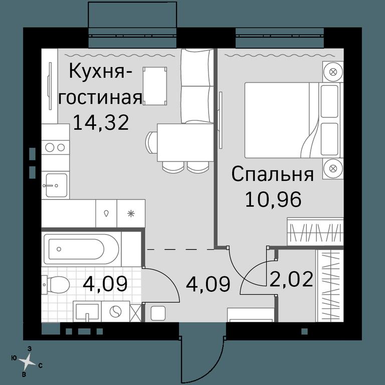 1-BD Apartment Sale, 35.48 sq. m. at Zhavoronki Club, zhiloy kompleks Akkord Smart-kvartal, Mitkino Village, Odintsovskiy City District, Moscow Region, Russia #1 1-BD Apartment Sale, 35.48 sq. m. at Zhavoronki Club, zhiloy kompleks Akkord Smart-kvartal, Mitkino Village, Odintsovskiy City District, Moscow Region, Russia #1