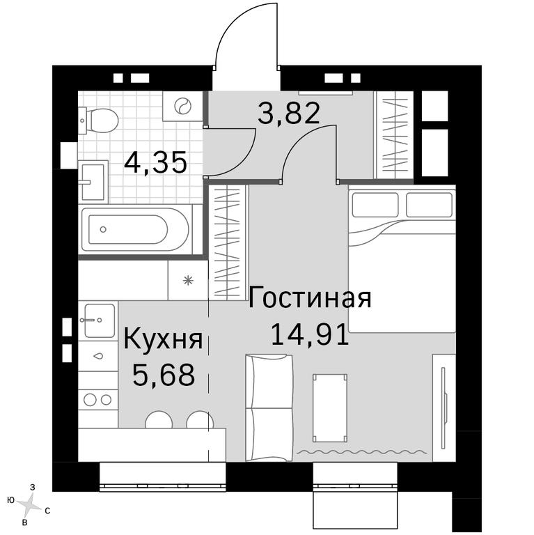 Apartment Sale, 28.76 sq. m. at Zhavoronki Club, zhiloy kompleks Akkord Smart-kvartal, Mitkino Village, Odintsovskiy City District, Moscow Region, Russia #1 Apartment Sale, 28.76 sq. m. at Zhavoronki Club, zhiloy kompleks Akkord Smart-kvartal, Mitkino Village, Odintsovskiy City District, Moscow Region, Russia #1