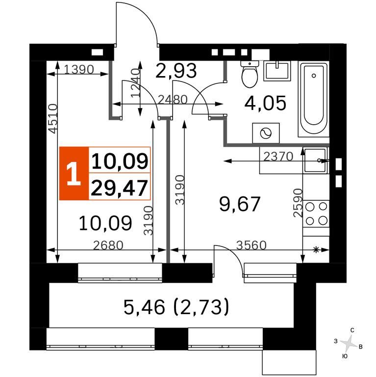 1-BD Apartment Sale, 29.47 sq. m. at Zhavoronki Club, zhiloy kompleks Akkord Smart-kvartal, Mitkino Village, Odintsovskiy City District, Moscow Region, Russia #2 1-BD Apartment Sale, 29.47 sq. m. at Zhavoronki Club, zhiloy kompleks Akkord Smart-kvartal, Mitkino Village, Odintsovskiy City District, Moscow Region, Russia #2