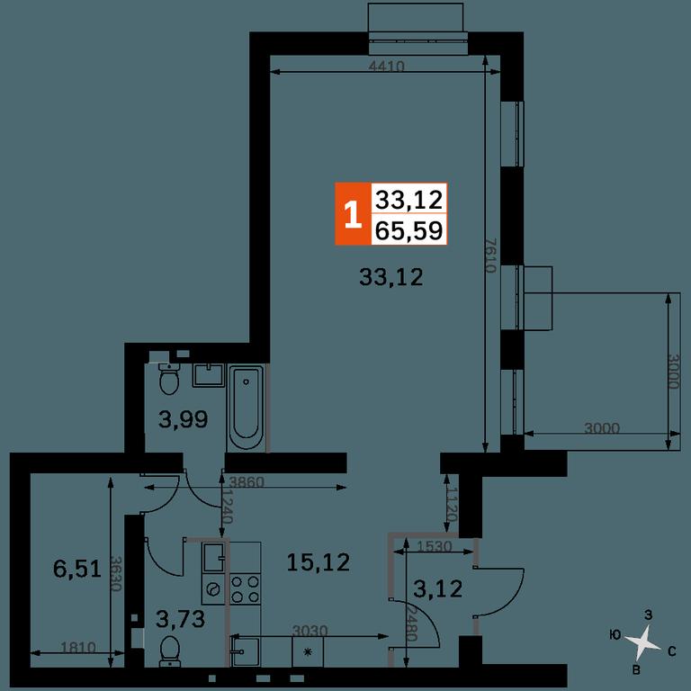 2-BD Apartment Sale, 65.59 sq. m. at Zhavoronki Club, zhiloy kompleks Akkord Smart-kvartal, Mitkino Village, Odintsovskiy City District, Moscow Region, Russia #2 2-BD Apartment Sale, 65.59 sq. m. at Zhavoronki Club, zhiloy kompleks Akkord Smart-kvartal, Mitkino Village, Odintsovskiy City District, Moscow Region, Russia #2