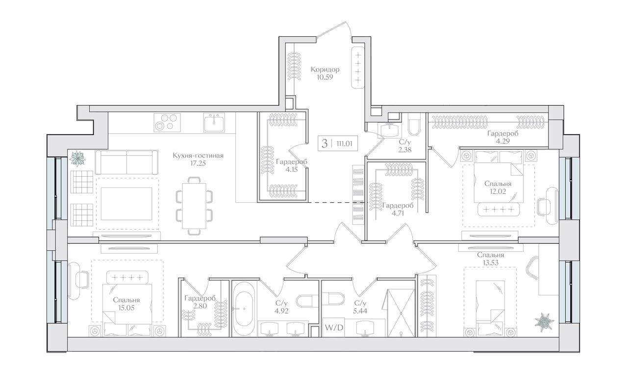 3-BD Apartment Sale, 111.01 sq. m. at Preobrazhenskaya ploschad, 1st Bukhvostova Street, Moscow, Russia #1 3-BD Apartment Sale, 111.01 sq. m. at Preobrazhenskaya ploschad, 1st Bukhvostova Street, Moscow, Russia #1