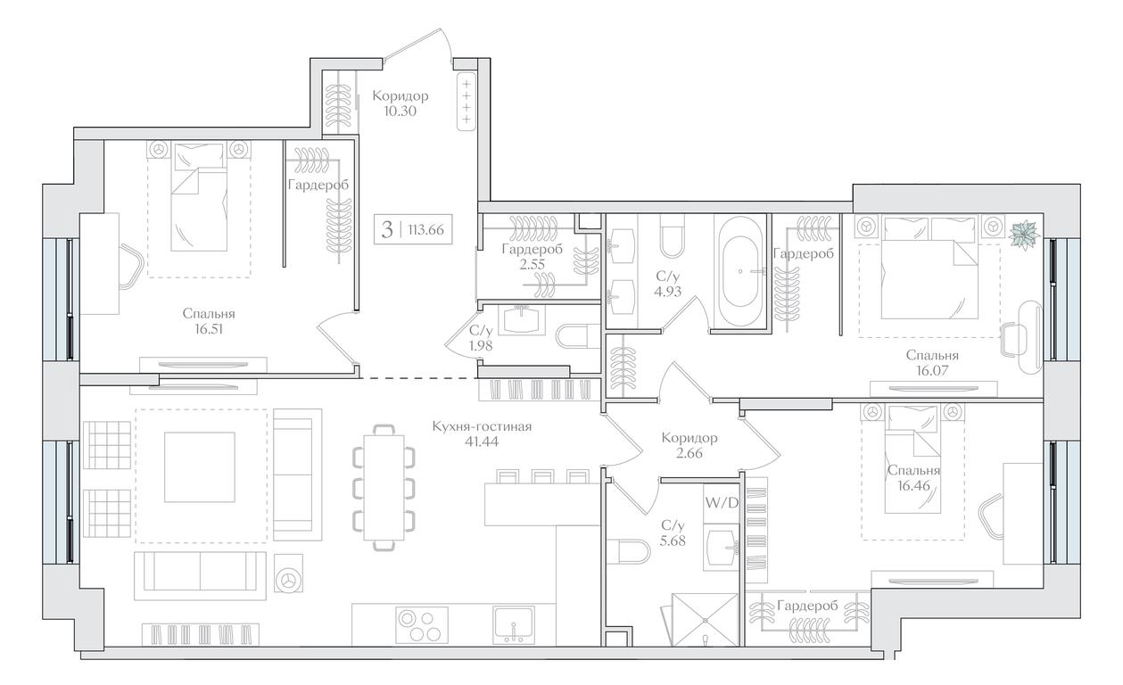 3-BD Apartment Sale, 113.66 sq. m. at Preobrazhenskaya ploschad, 1st Bukhvostova Street, Moscow, Russia #1 3-BD Apartment Sale, 113.66 sq. m. at Preobrazhenskaya ploschad, 1st Bukhvostova Street, Moscow, Russia #1