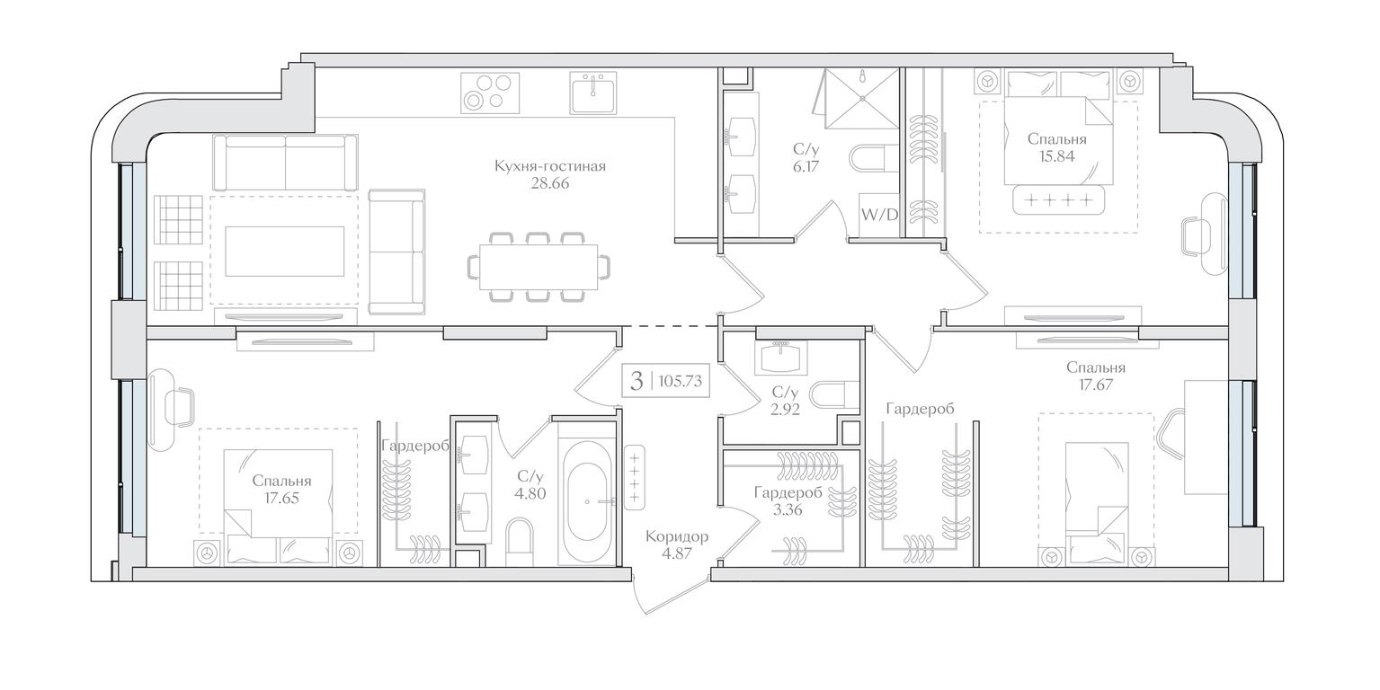 2-BD Apartment Sale, 105.72 sq. m. at Preobrazhenskaya ploschad, 1st Bukhvostova Street, Moscow, Russia #1 2-BD Apartment Sale, 105.72 sq. m. at Preobrazhenskaya ploschad, 1st Bukhvostova Street, Moscow, Russia #1