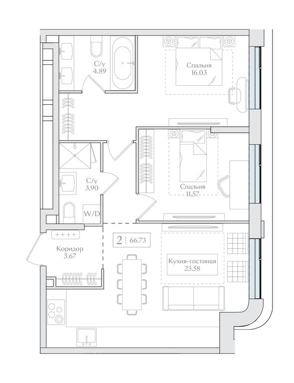 1-BD Apartment Sale, 66.73 sq. m. at Preobrazhenskaya ploschad, 1st Bukhvostova Street, Moscow, Russia #1 1-BD Apartment Sale, 66.73 sq. m. at Preobrazhenskaya ploschad, 1st Bukhvostova Street, Moscow, Russia #1