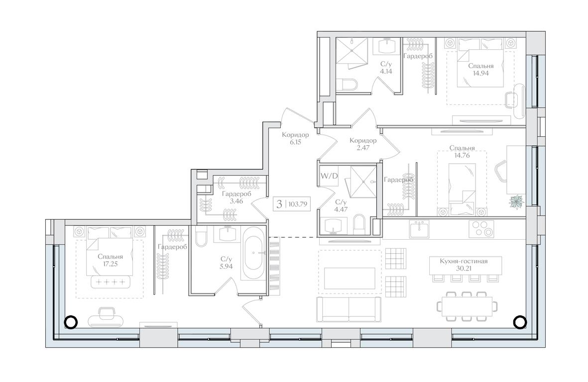 3-BD Apartment Sale, 103.79 sq. m. at Preobrazhenskaya ploschad, 1st Bukhvostova Street, Moscow, Russia #1 3-BD Apartment Sale, 103.79 sq. m. at Preobrazhenskaya ploschad, 1st Bukhvostova Street, Moscow, Russia #1