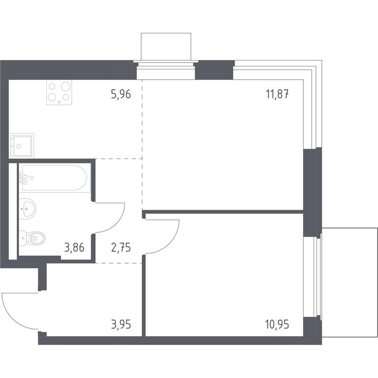 Apartment Sale, 39.34 sq. m. at Kvartal Zapadnyj, kvartal № 76, Marushkinskoye Settlement, Moscow, Russia #1 Apartment Sale, 39.34 sq. m. at Kvartal Zapadnyj, kvartal № 76, Marushkinskoye Settlement, Moscow, Russia #1