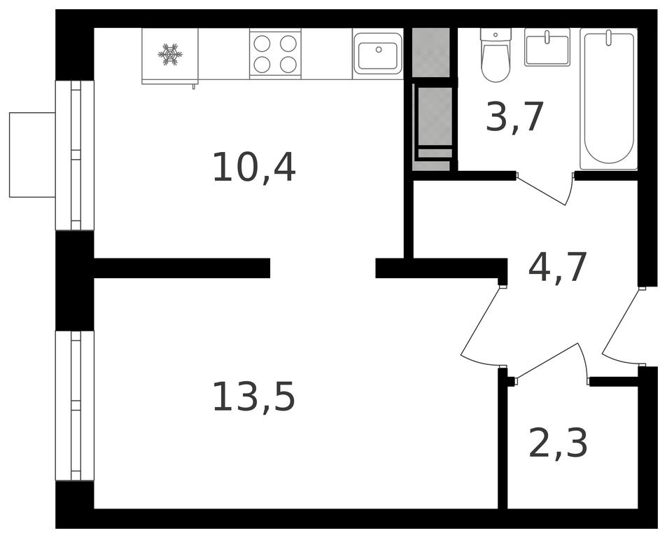 Apartment Sale, 34.9 sq. m. at Oktiabrskoe Pole, Berzarina Street, 32к1, Moscow, Russia #1 Apartment Sale, 34.9 sq. m. at Oktiabrskoe Pole, Berzarina Street, 32к1, Moscow, Russia #1