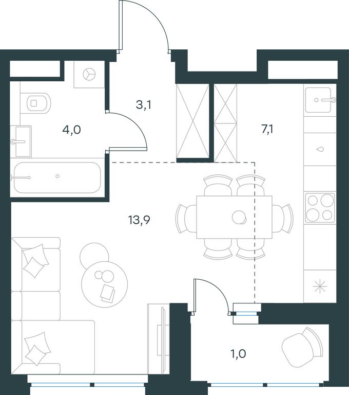 Apartment Sale, 29.1 sq. m. at Gorod V lesu, Gorod V Lesu Residential Complex, Village of Otradnoye, Krasnogorsk Urban District, Moscow Region, Russia #2 Apartment Sale, 29.1 sq. m. at Gorod V lesu, Gorod V Lesu Residential Complex, Village of Otradnoye, Krasnogorsk Urban District, Moscow Region, Russia #2