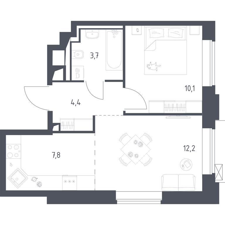 Apartment Sale, 37.99平方米 at Vereiskaya 41, Vereyskaya Street, 41, Moscow, Russia #2 Apartment Sale, 37.99平方米 at Vereiskaya 41, Vereyskaya Street, 41, Moscow, Russia #2
