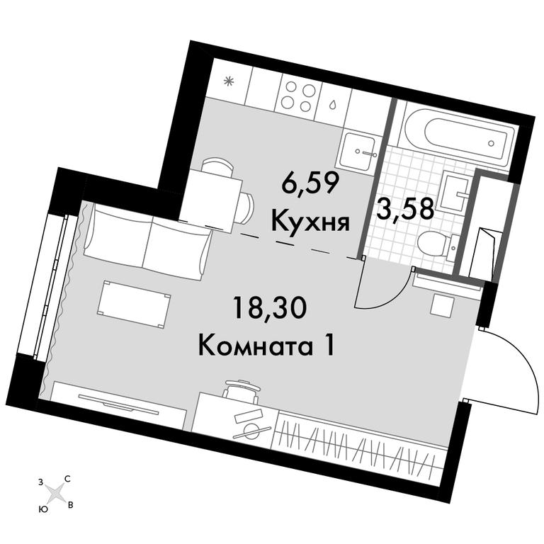 Apartment Sale, 28.47 sq. m. at Dvizhenie. Govorovo, Центральная улица, 47, деревня Говорово, поселение Московский, Москва, Россия #1 Apartment Sale, 28.47 sq. m. at Dvizhenie. Govorovo, Центральная улица, 47, деревня Говорово, поселение Московский, Москва, Россия #1