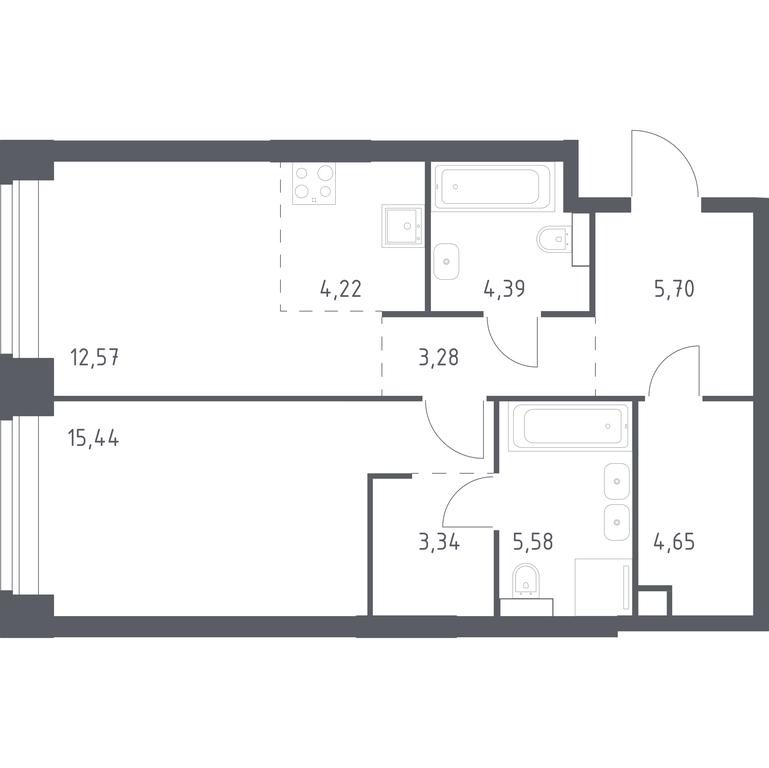 Apartment Sale, 59.17 sq. m. at Nova, Bratyev Fonchenko Street, вл21, Moscow, Russia #1 Apartment Sale, 59.17 sq. m. at Nova, Bratyev Fonchenko Street, вл21, Moscow, Russia #1