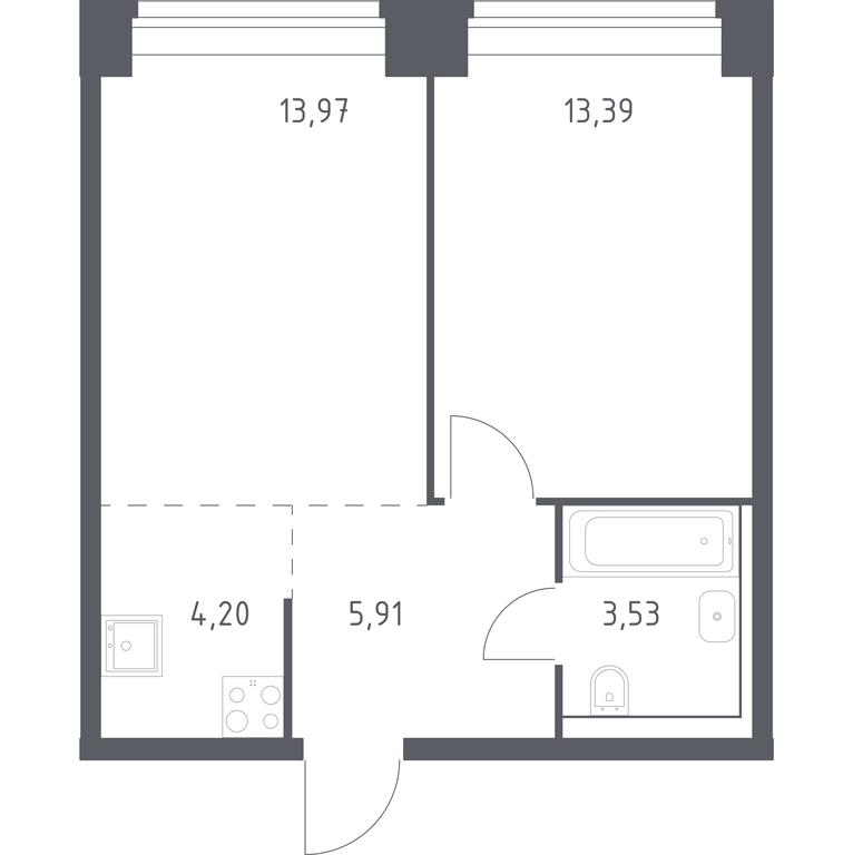 Apartment Sale, 41平方米 at Nova, Bratyev Fonchenko Street, вл21, Moscow, Russia #1 Apartment Sale, 41平方米 at Nova, Bratyev Fonchenko Street, вл21, Moscow, Russia #1