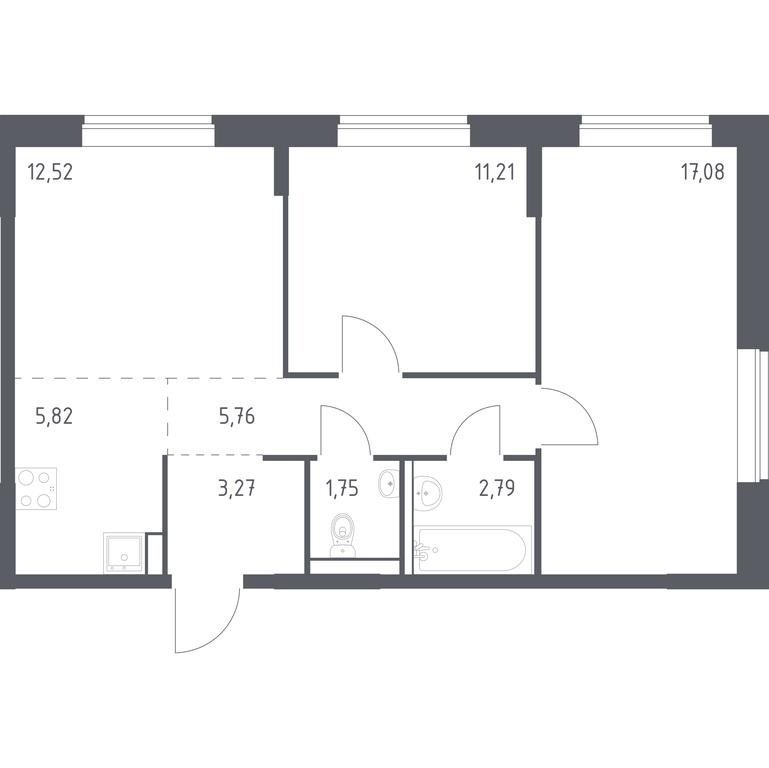 1-BD Apartment Sale, 60.2 sq. m. at Kvartal Marino, kvartal № 175, 1с1, Filimonkovskoye Municipal Formation, Moscow, Russia #1 1-BD Apartment Sale, 60.2 sq. m. at Kvartal Marino, kvartal № 175, 1с1, Filimonkovskoye Municipal Formation, Moscow, Russia #1