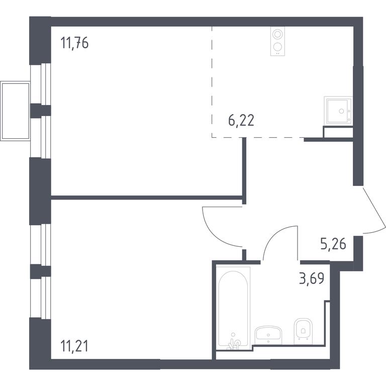 Apartment Sale, 38.39平方米 at Kvartal Strogino, zhiloy kompleks Kvartal Strogino, Krasnogorsk, Moscow Region, Russia #1 Apartment Sale, 38.39平方米 at Kvartal Strogino, zhiloy kompleks Kvartal Strogino, Krasnogorsk, Moscow Region, Russia #1