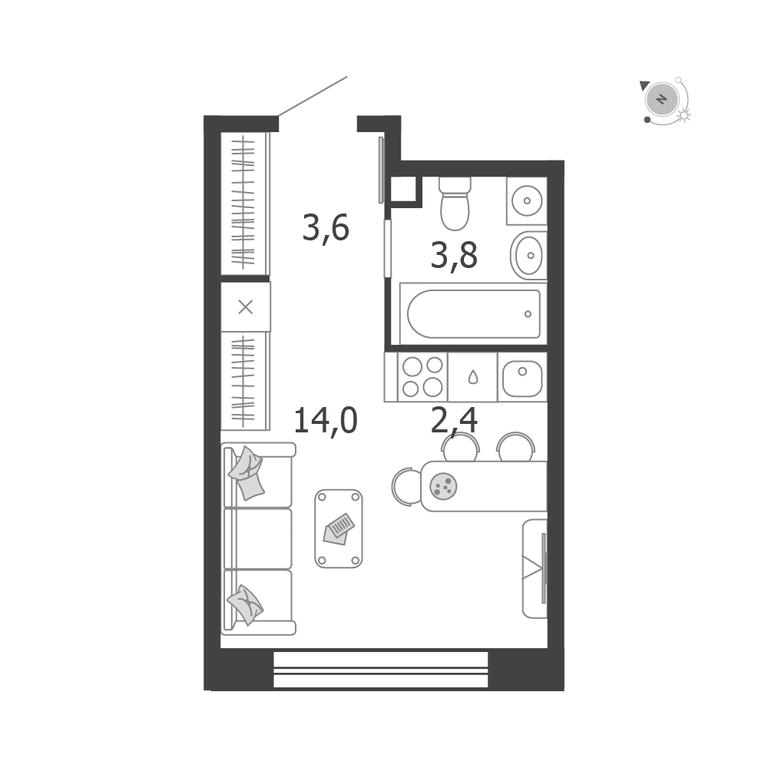 Apartment Sale, 23.8平方米 at Shagal, Автозаводская улица, 23, Москва, Россия #1 Apartment Sale, 23.8平方米 at Shagal, Автозаводская улица, 23, Москва, Россия #1