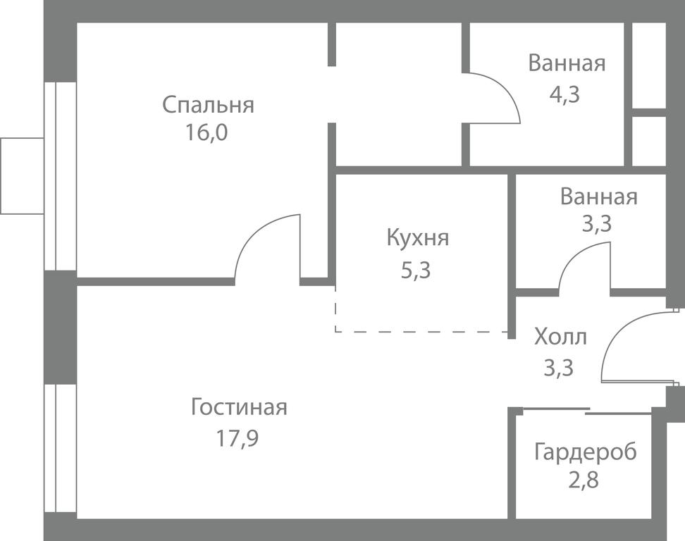2-BD Apartment Sale, 52.9平方米 at Stellar City, Skolkovskoye Highway, 1, Moscow, Russia #1 2-BD Apartment Sale, 52.9平方米 at Stellar City, Skolkovskoye Highway, 1, Moscow, Russia #1