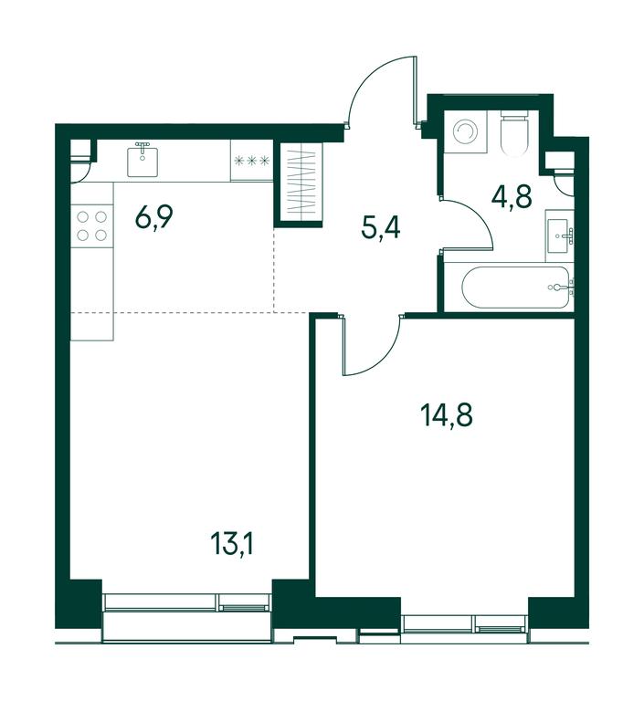 1-BD Apartment Sale, 45 sq. m. at Primavera, Volokolamskoye Highway, вл67, Moscow, Russia #1 1-BD Apartment Sale, 45 sq. m. at Primavera, Volokolamskoye Highway, вл67, Moscow, Russia #1