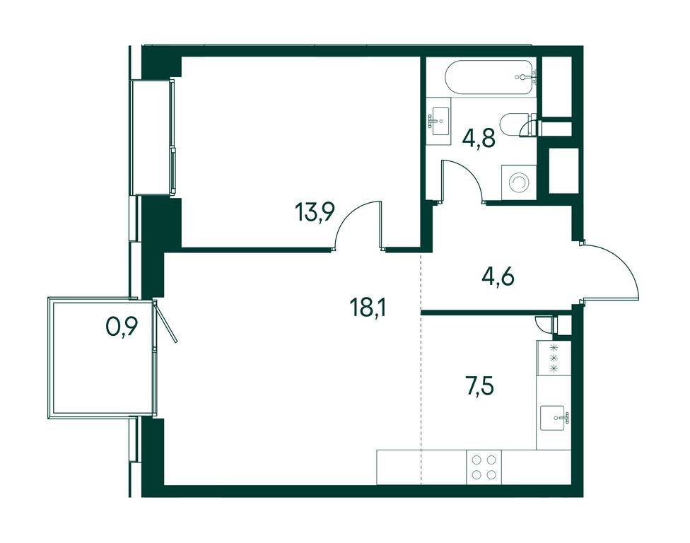 1-BD Apartment Sale, 49.7 sq. m. at Primavera, Volokolamskoye Highway, вл67, Moscow, Russia #1 1-BD Apartment Sale, 49.7 sq. m. at Primavera, Volokolamskoye Highway, вл67, Moscow, Russia #1