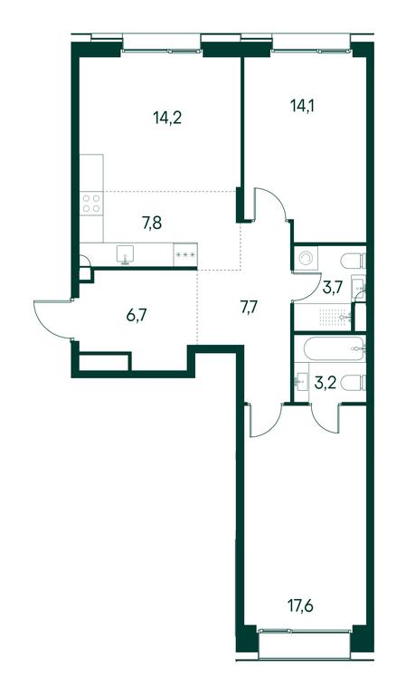 2-BD Apartment Sale, 75 sq. m. at Primavera, Volokolamskoye Highway, вл67, Moscow, Russia #1 2-BD Apartment Sale, 75 sq. m. at Primavera, Volokolamskoye Highway, вл67, Moscow, Russia #1