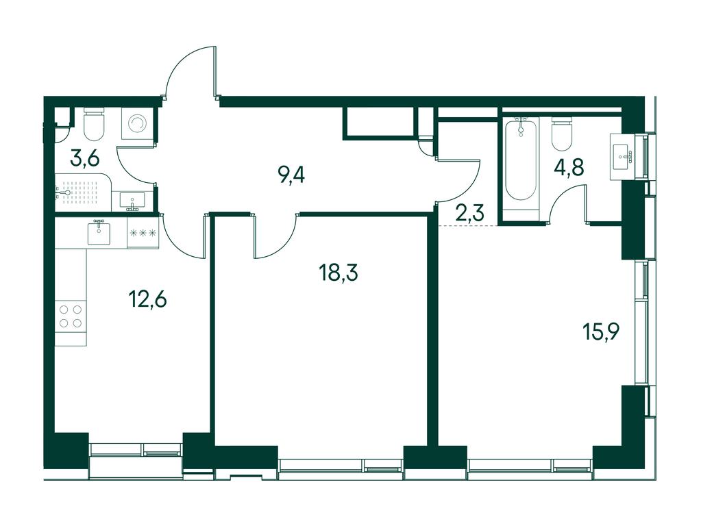 2-BD Apartment Sale, 67.5 sq. m. at Primavera, Volokolamskoye Highway, вл67, Moscow, Russia #1 2-BD Apartment Sale, 67.5 sq. m. at Primavera, Volokolamskoye Highway, вл67, Moscow, Russia #1