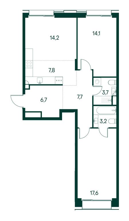 2-BD Apartment Sale, 75 sq. m. at Primavera, Volokolamskoye Highway, вл67, Moscow, Russia #1 2-BD Apartment Sale, 75 sq. m. at Primavera, Volokolamskoye Highway, вл67, Moscow, Russia #1