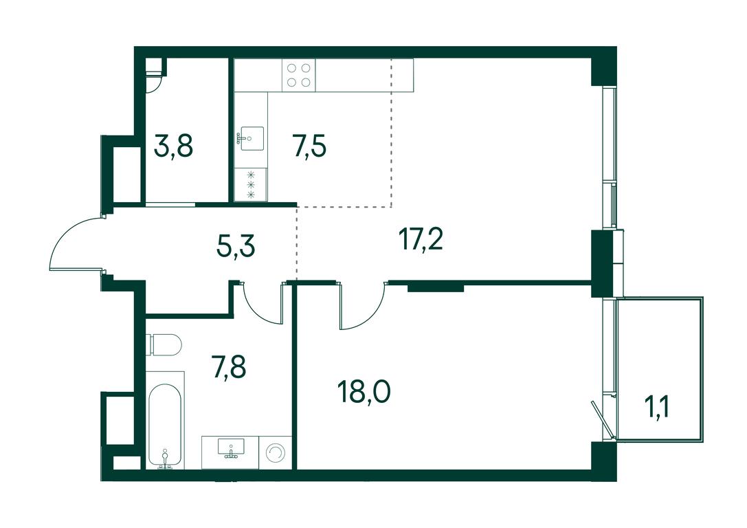1-BD Apartment Sale, 60.7 sq. m. at Primavera, Volokolamskoye Highway, вл67, Moscow, Russia #1 1-BD Apartment Sale, 60.7 sq. m. at Primavera, Volokolamskoye Highway, вл67, Moscow, Russia #1