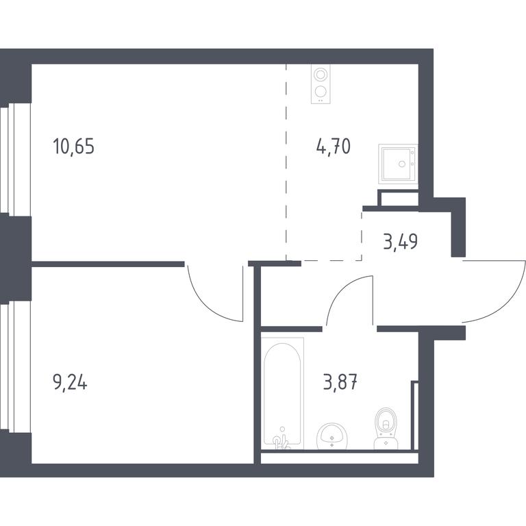 Apartment Sale, 31.95平方米 at Egorovo Park, 1-y kvartal, posyolok Zhilino-1, Lubertsy City District, Moscow Region, Russia #1