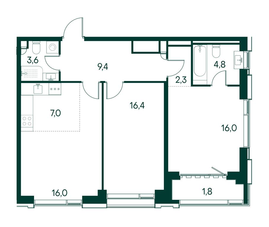 2-BD Apartment Sale, 77.6 sq. m. at Primavera, Volokolamskoye Highway, вл67, Moscow, Russia #1 2-BD Apartment Sale, 77.6 sq. m. at Primavera, Volokolamskoye Highway, вл67, Moscow, Russia #1