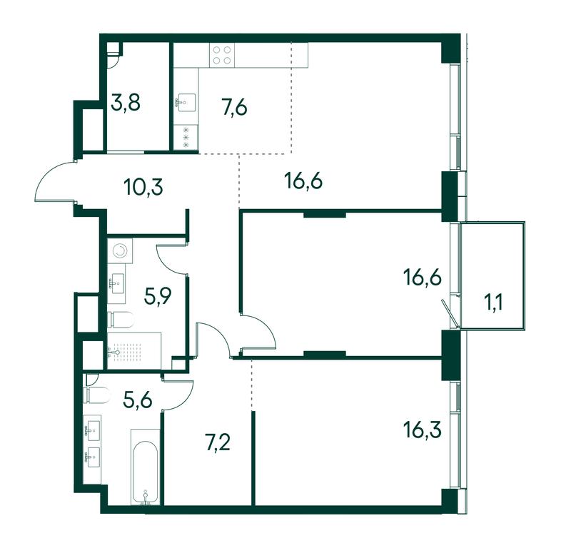 2-BD Apartment Sale, 91.1 sq. m. at Primavera, Volokolamskoye Highway, вл67, Moscow, Russia #1 2-BD Apartment Sale, 91.1 sq. m. at Primavera, Volokolamskoye Highway, вл67, Moscow, Russia #1