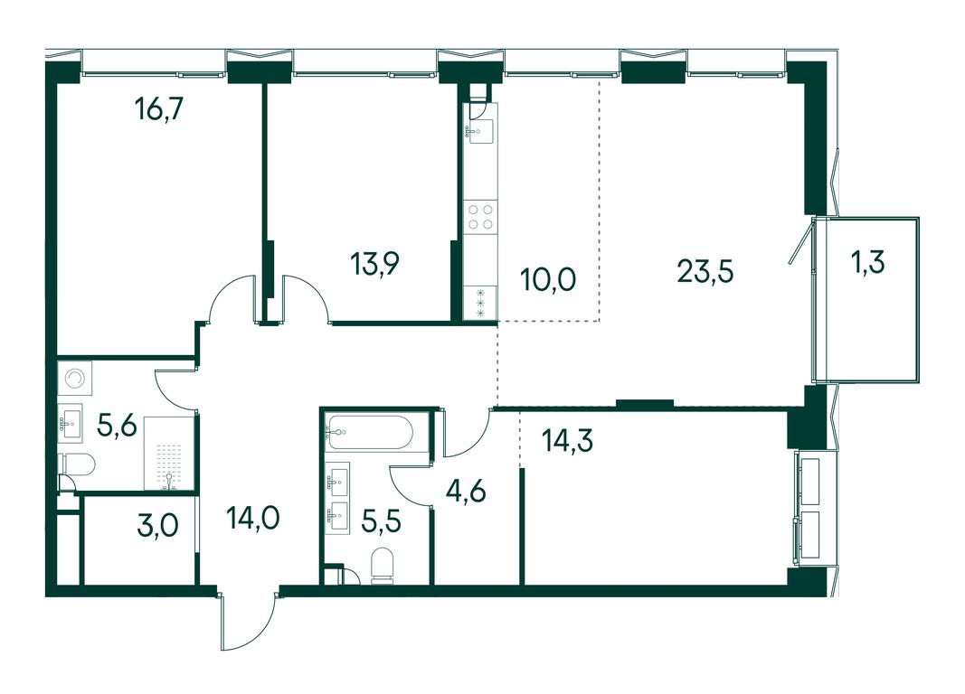 3-BD Apartment Sale, 112.7 sq. m. at Primavera, Volokolamskoye Highway, вл67, Moscow, Russia #1 3-BD Apartment Sale, 112.7 sq. m. at Primavera, Volokolamskoye Highway, вл67, Moscow, Russia #1