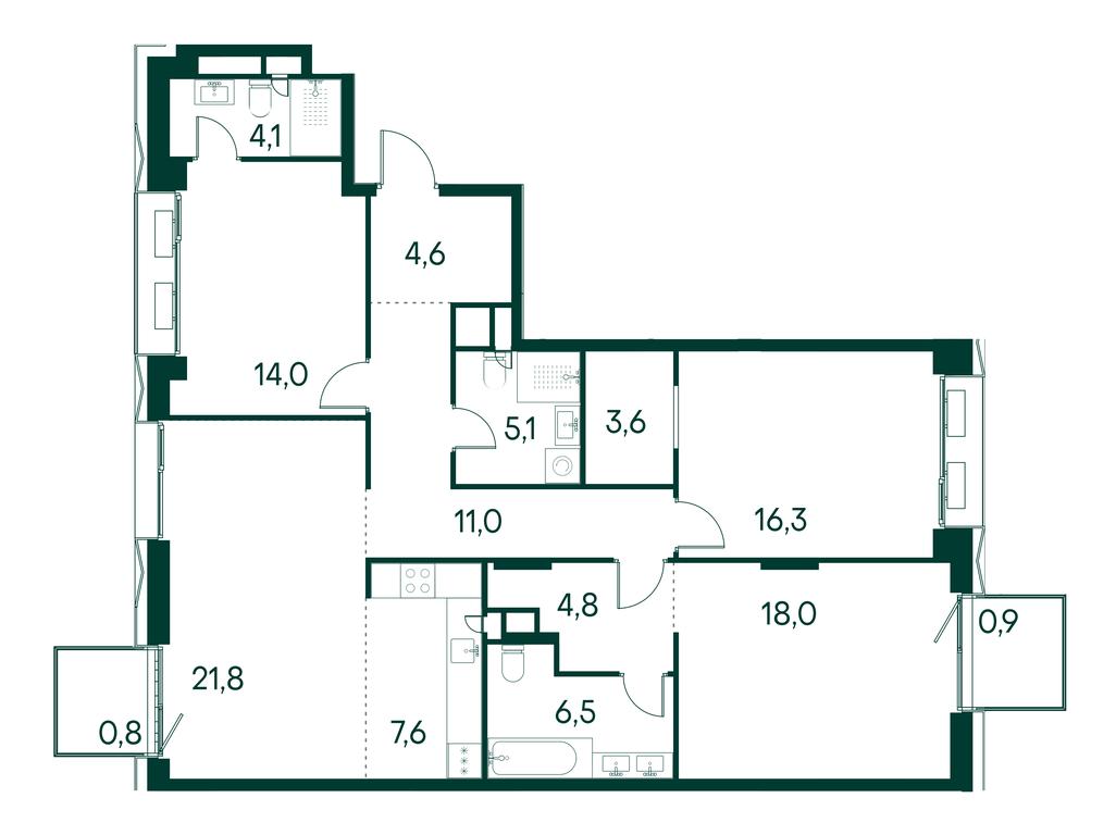 3-BD Apartment Sale, 119.2平方米 at Primavera, Volokolamskoye Highway, вл67, Moscow, Russia #1 3-BD Apartment Sale, 119.2平方米 at Primavera, Volokolamskoye Highway, вл67, Moscow, Russia #1