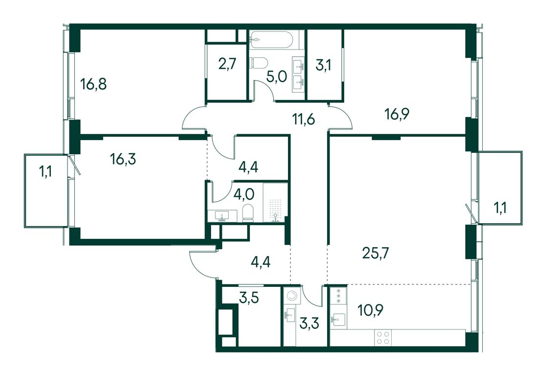 3-BD Apartment Sale, 130.9 sq. m. at Primavera, Volokolamskoye Highway, вл67, Moscow, Russia #1 3-BD Apartment Sale, 130.9 sq. m. at Primavera, Volokolamskoye Highway, вл67, Moscow, Russia #1