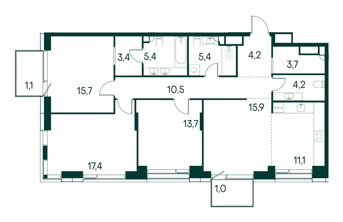 3-BD Apartment Sale, 112.6平方米 at Primavera, Volokolamskoye Highway, вл67, Moscow, Russia #1 3-BD Apartment Sale, 112.6平方米 at Primavera, Volokolamskoye Highway, вл67, Moscow, Russia #1
