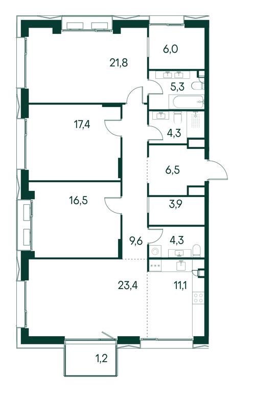 3-BD Apartment Sale, 131.4 sq. m. at Primavera, Volokolamskoye Highway, вл67, Moscow, Russia #1 3-BD Apartment Sale, 131.4 sq. m. at Primavera, Volokolamskoye Highway, вл67, Moscow, Russia #1