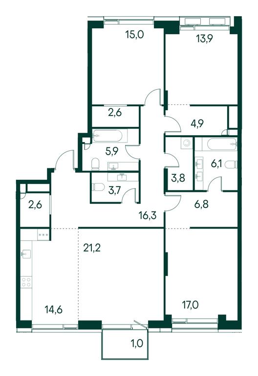 3-BD Apartment Sale, 135.1 sq. m. at Primavera, Volokolamskoye Highway, вл67, Moscow, Russia #1 3-BD Apartment Sale, 135.1 sq. m. at Primavera, Volokolamskoye Highway, вл67, Moscow, Russia #1