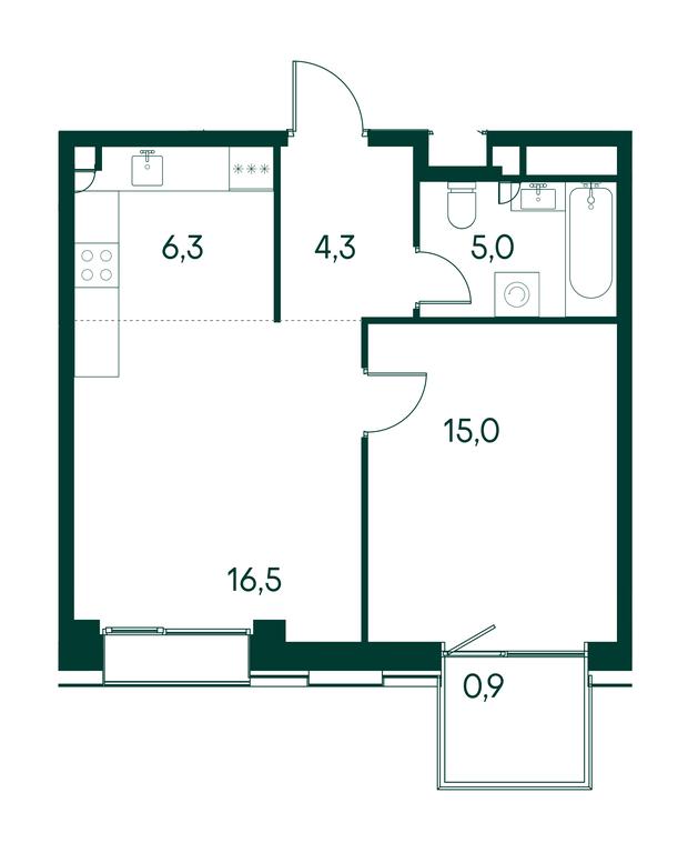 1-BD Apartment Sale, 48 sq. m. at Primavera, Volokolamskoye Highway, вл67, Moscow, Russia #1 1-BD Apartment Sale, 48 sq. m. at Primavera, Volokolamskoye Highway, вл67, Moscow, Russia #1