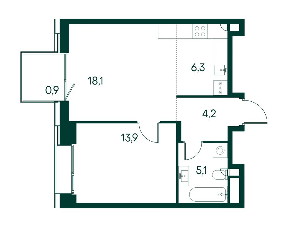 1-BD Apartment Sale, 48.5 sq. m. at Primavera, Volokolamskoye Highway, вл67, Moscow, Russia #1 1-BD Apartment Sale, 48.5 sq. m. at Primavera, Volokolamskoye Highway, вл67, Moscow, Russia #1