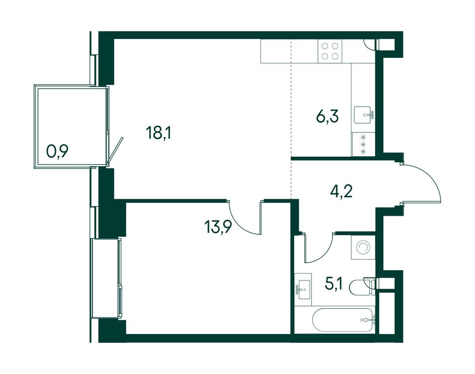 1-BD Apartment Sale, 48.5 sq. m. at Primavera, Volokolamskoye Highway, вл67, Moscow, Russia #1 1-BD Apartment Sale, 48.5 sq. m. at Primavera, Volokolamskoye Highway, вл67, Moscow, Russia #1