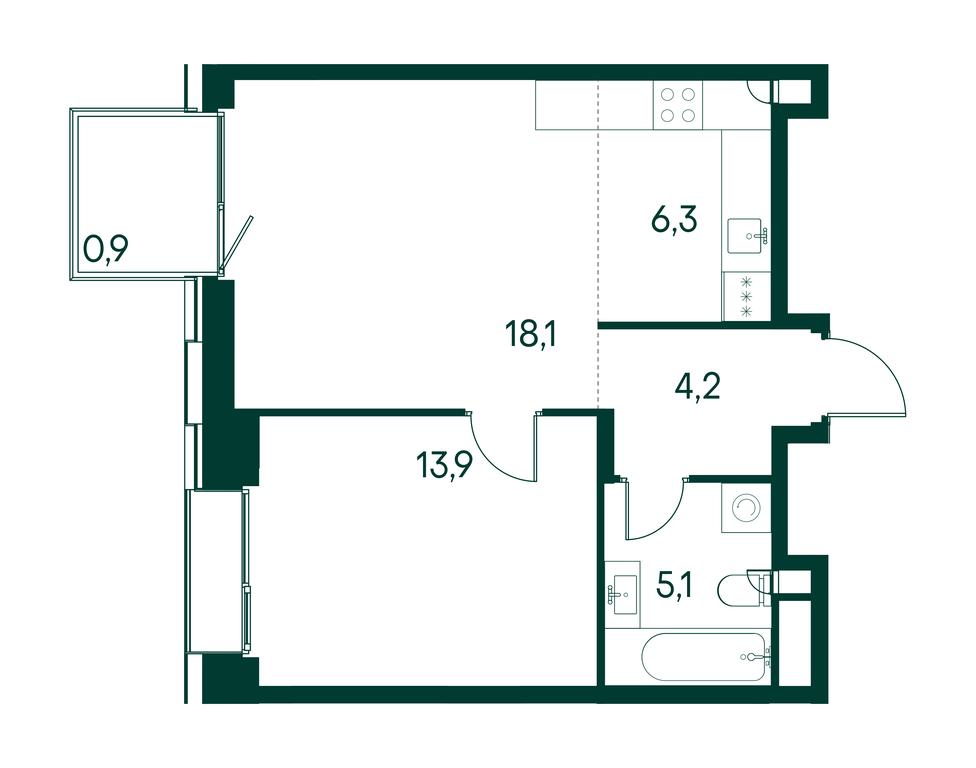 1-BD Apartment Sale, 48.5 sq. m. at Primavera, Volokolamskoye Highway, вл67, Moscow, Russia #1 1-BD Apartment Sale, 48.5 sq. m. at Primavera, Volokolamskoye Highway, вл67, Moscow, Russia #1