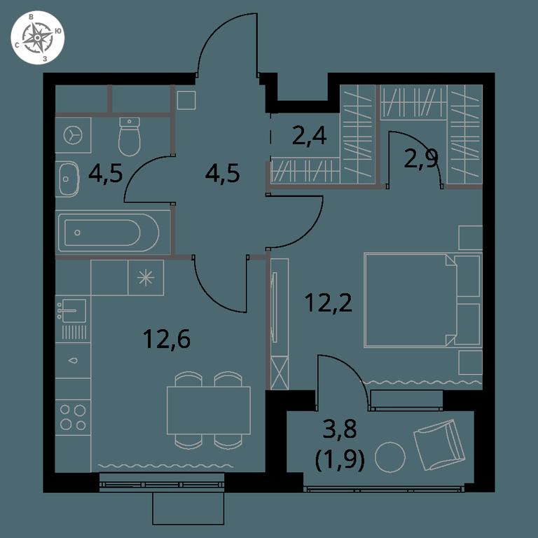 1-BD Apartment Sale, 41平方米 at 1 Himkinskij, zhiloy kompleks 1-y Khimkinskiy, kvartal Mezhdunarodny, mikrorayon Klyazma-Starbeyevo, Khimki, Moscow Region, Russia #1 1-BD Apartment Sale, 41平方米 at 1 Himkinskij, zhiloy kompleks 1-y Khimkinskiy, kvartal Mezhdunarodny, mikrorayon Klyazma-Starbeyevo, Khimki, Moscow Region, Russia #1