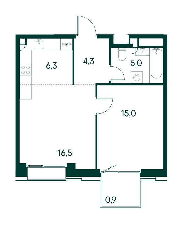 1-BD Apartment Sale, 48 sq. m. at Primavera, Volokolamskoye Highway, вл67, Moscow, Russia #1 1-BD Apartment Sale, 48 sq. m. at Primavera, Volokolamskoye Highway, вл67, Moscow, Russia #1
