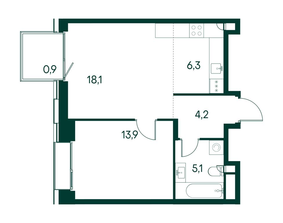 1-BD Apartment Sale, 48.5 sq. m. at Primavera, Volokolamskoye Highway, вл67, Moscow, Russia #1 1-BD Apartment Sale, 48.5 sq. m. at Primavera, Volokolamskoye Highway, вл67, Moscow, Russia #1