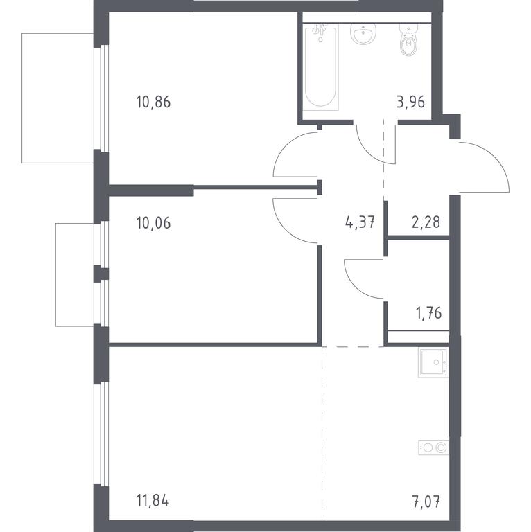 1-BD Apartment Sale, 52.2 sq. m. at Prigorod Lesnoe, Molodyozhny bulvar, 6, derevnya Misaylovo, Leninskiy City District, Moscow Region, Russia #1 1-BD Apartment Sale, 52.2 sq. m. at Prigorod Lesnoe, Molodyozhny bulvar, 6, derevnya Misaylovo, Leninskiy City District, Moscow Region, Russia #1