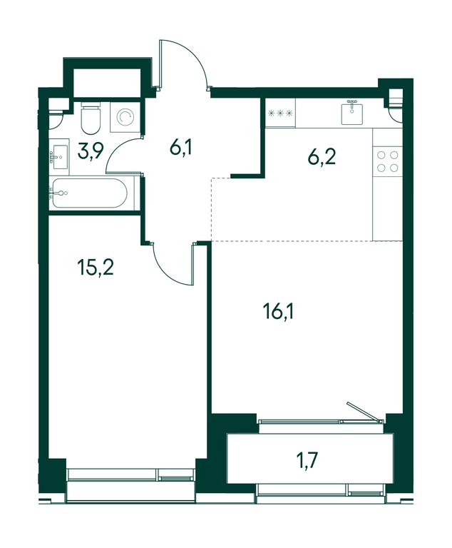 1-BD Apartment Sale, 49.2 sq. m. at Primavera, Volokolamskoye Highway, вл67, Moscow, Russia #1