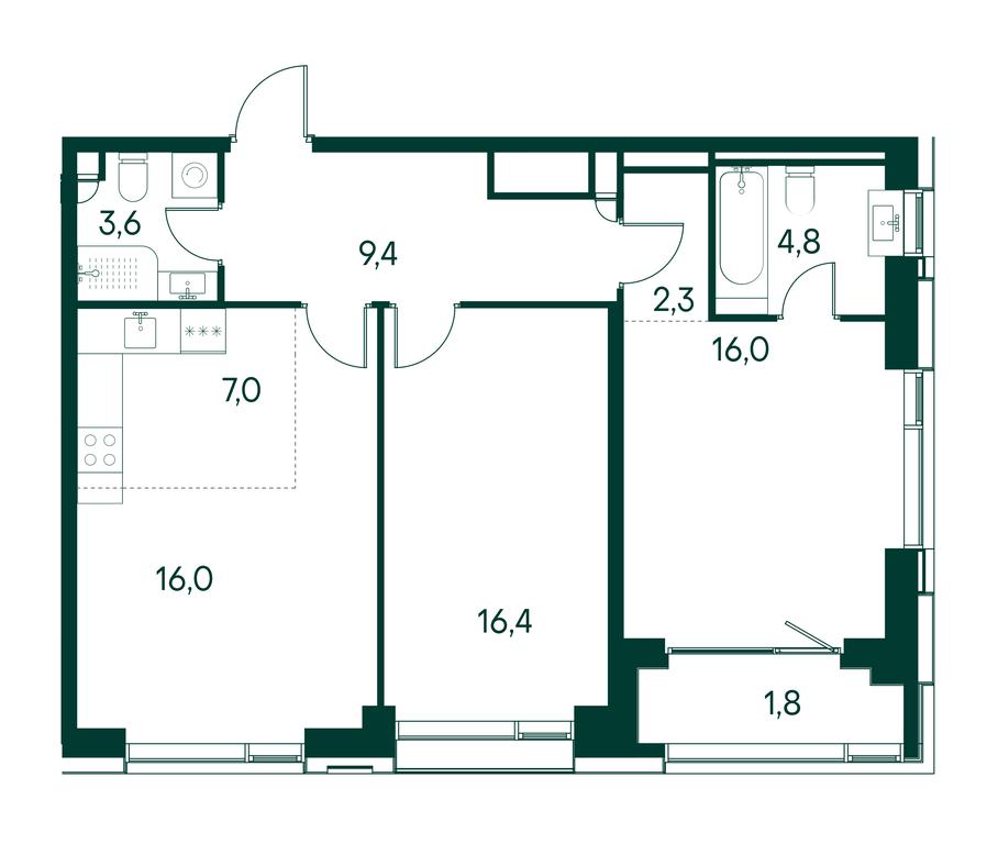 2-BD Apartment Sale, 77.6平方米 at Primavera, Volokolamskoye Highway, вл67, Moscow, Russia #1 2-BD Apartment Sale, 77.6平方米 at Primavera, Volokolamskoye Highway, вл67, Moscow, Russia #1